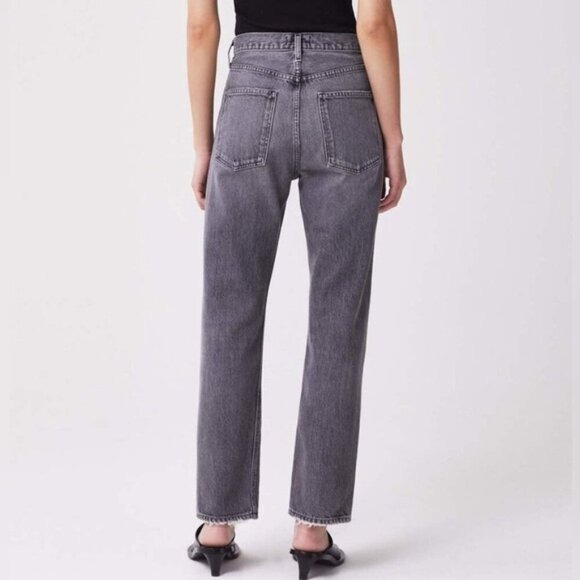 AGOLDE Gray 90s Mid Rise Loose Jeans in Outline - 26" - Picture 12 of 13